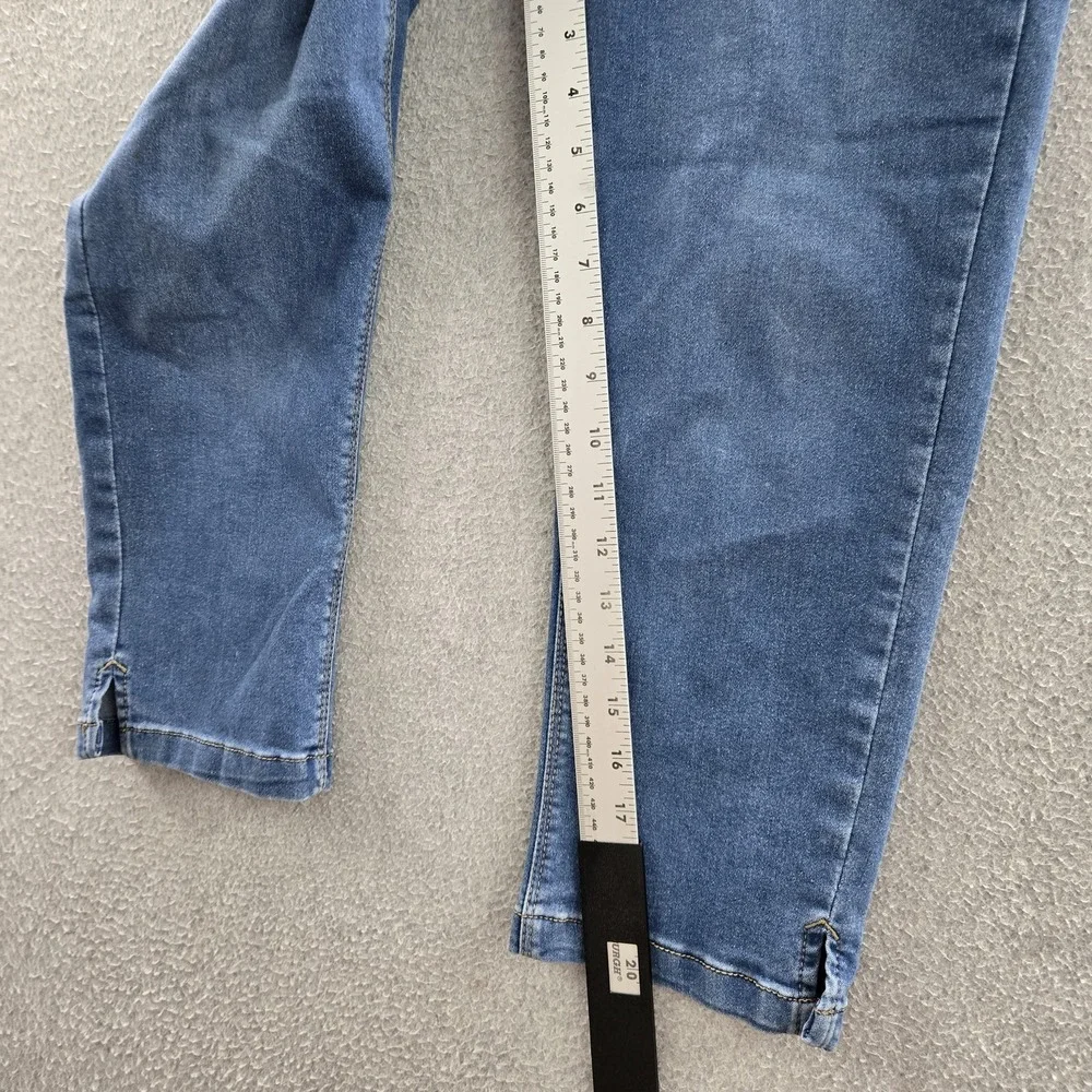 Curve Appeal Women Jeans 8 Blue Denim Capri Mid Rise Medium Wash 20" Inseam - Picture 8 of 11